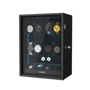 Automatic 8 Watch Winder with 4 Extra Storage Box Super Quiet Mabuchi Motors New