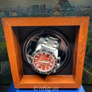 NEW Automatic Single Watch Winder Walnut Box Wood Finish Quiet Motor