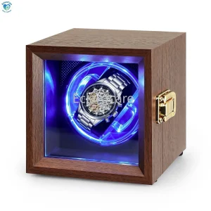 Automatic Watch Winder Box Suitable for a single watch silent motor wooden case